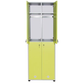Holzspind/Umkleideschrank mit 4 Tren