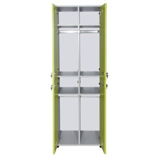 Holzspind/Umkleideschrank mit 4 Tren