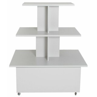 Pyramidentisch m. Schubladen rollbar 120 x 80 x 143 cm Verkaufstisch Warentisch