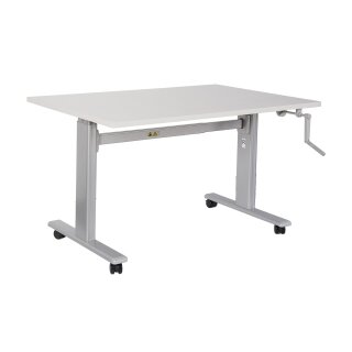 Höhenverstellbarer Schreibtisch mit Kurbel