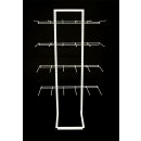 Hakenständer weiß mit 4 Hakenleisten (6 Haken...