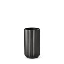 Lyngby Vase 20 cm grau/schwarz