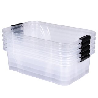 Aufbewahrungsbox, transparent mit Deckel, 7 Liter