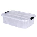 Aufbewahrungsbox, transparent mit Deckel, 7 Liter