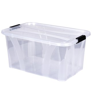 Aufbewahrungsbox, transparent mit Deckel, 14 Liter
