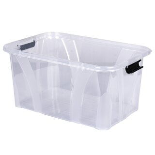 Aufbewahrungsbox, transparent mit Deckel, 14 Liter