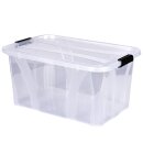 Aufbewahrungsbox, transparent mit Deckel, 14 Liter