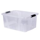 Aufbewahrungsbox, transparent mit Deckel, 32 Liter