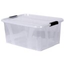 Aufbewahrungsbox, transparent mit Deckel, 32 Liter