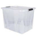 Aufbewahrungsbox, transparent mit Deckel, 55 Liter