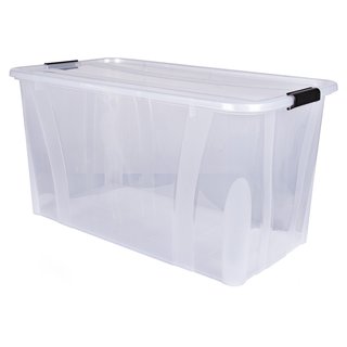 Aufbewahrungsbox, transparent mit Deckel, 80 Liter