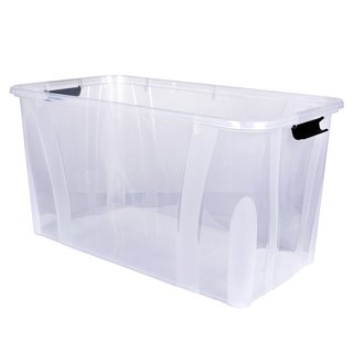 Aufbewahrungsbox, transparent mit Deckel, 80 Liter