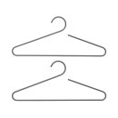 blomus Set 2 Garderobenbügel Curl Steel Gray