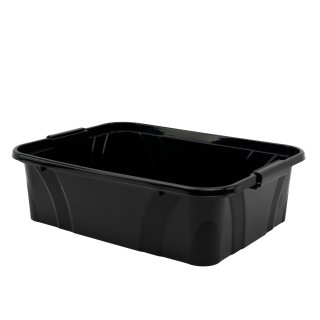 Aufbewahrungsbox, schwarz mit Deckel, 21 Liter