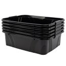 Aufbewahrungsbox, schwarz mit Deckel, 21 Liter