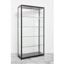 Glasvitrine schwarz mit LED-Beleuchtung