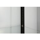 Glasvitrine schwarz mit LED-Beleuchtung