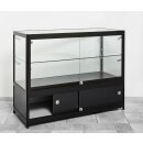 Thekenvitrine schwarz mit LED Beleuchtung