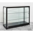 Thekenvitrine schwarz mit LED-Beleuchtung