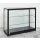 Thekenvitrine schwarz mit LED-Beleuchtung