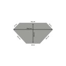 Theken-Eck-Vitrine schwarz, LED Beleuchtung, 75x75x94cm