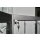 Theken-Eck-Vitrine schwarz, LED Beleuchtung, 75x75x94cm