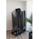 Stapelstuhl Kufengestell Sitzschale schwarz