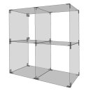 Glassteckvitrine Wrfel Fachgre 40 x 40 cm