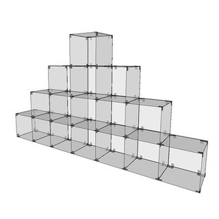 Glassteckvitrine Pyramide Medium  Fachgröße 40 x 40 cm Sicherheitsglas