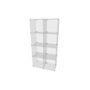 Glassteckvitrine mit Rückwand Fachgröße...