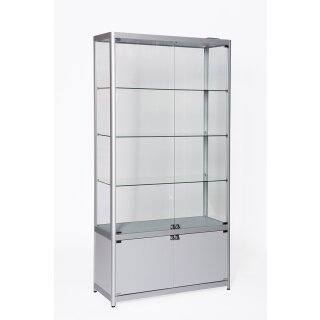 Glasvitrine mit Unterschrank und LED Beleuchtung