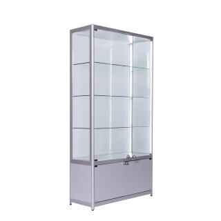 Glasvitrine mit Unterschrank und LED Beleuchtung