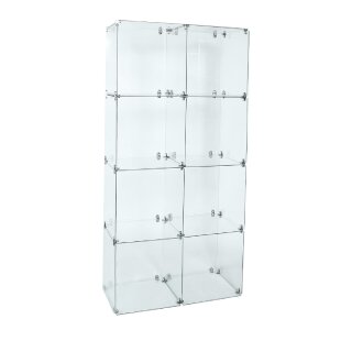 Glassteckvitrine mit Rückwand Fachgröße 40 x 40 cm