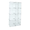 Glassteckvitrine mit Rückwand Fachgröße...