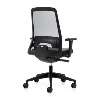 Brostuhl schwarz mit Netzrcken