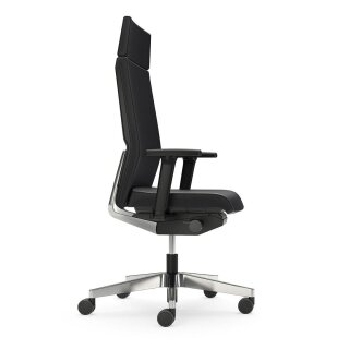 Bürostuhl Yoster is3 366Y, Leder schwarz, von Interstuhl