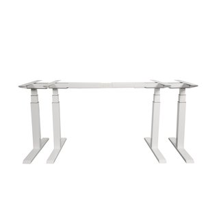 Tischgestell höhenverstellbar Stahl weiß