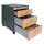 Rollcontainer aus Holz mit 3 Schubladen
