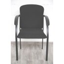 Stuhl "Violetta II" Schwarzer Stoff Schwarzes...