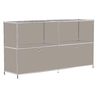 Sideboard System4 mit 2 Klappen unten Taupe