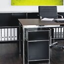 Bürotisch 160 x 80 cm, Massivholzplatte